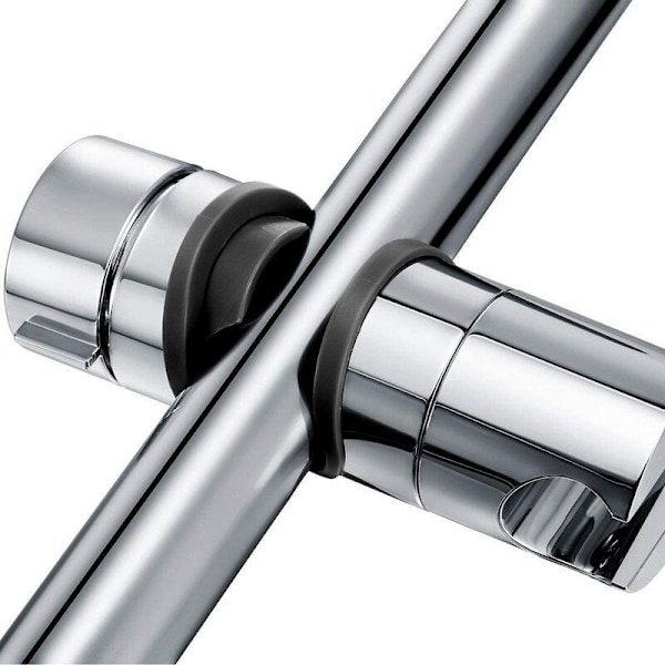 Udskiftelig håndholdt bruseholder, brusehovedholder, 18-25 mm justerbar diameter, forkromet ABS (sølv)