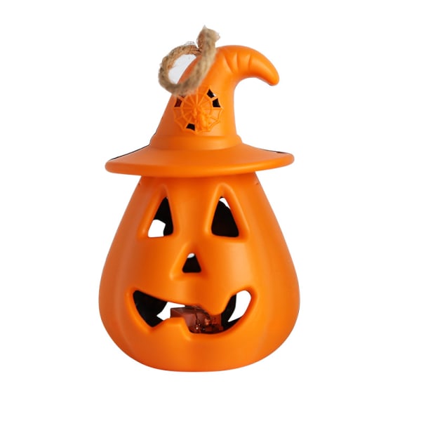 12 stk Halloween pumpe lykt bærbare skrekk dekorasjon skjelett