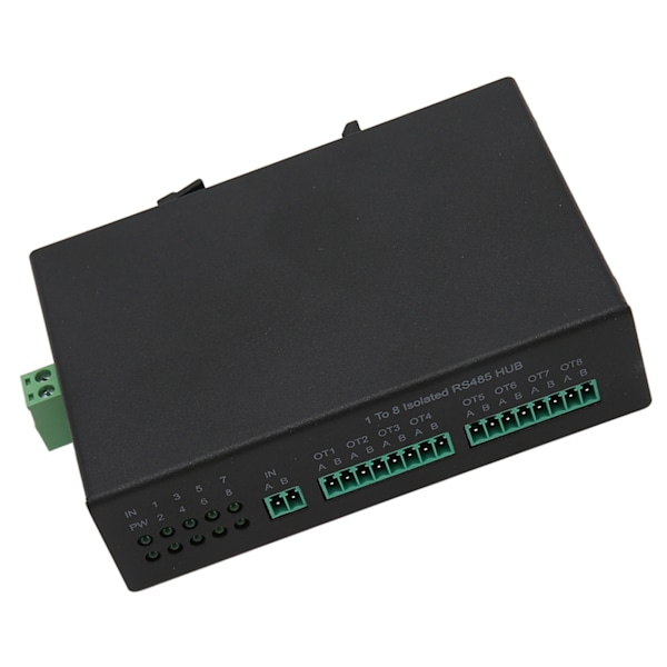 Seriell RS232 RS485 RS422 til Fiber Konverter Toveis Optisk Modem 8 Port Støtte 128 Enheter Seriell Enhetsserver EU Plugg