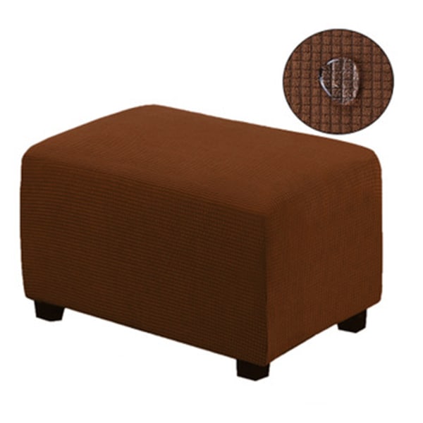 Stretch ottoman cover ottoman slip cover ottoman protector Light coffee M