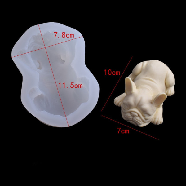 3D fransk bulldogg form for å lage form DIY