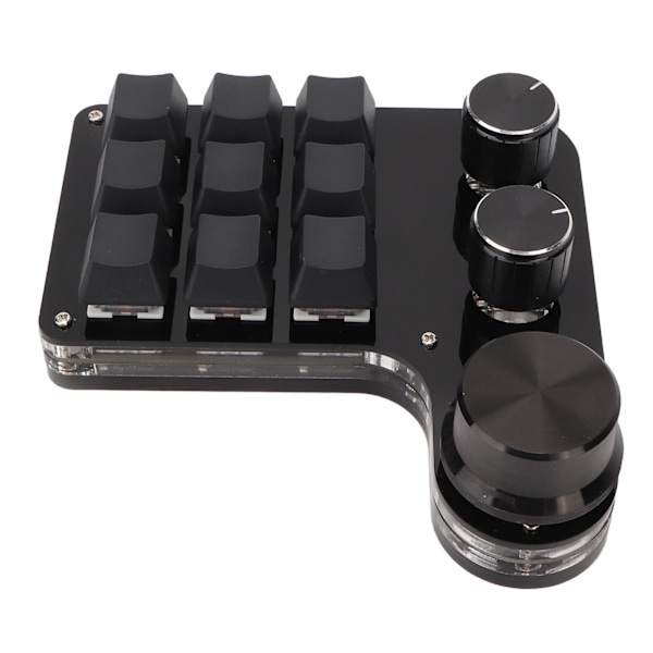 Mini Keypad 9 Tangenter 3 Rattar RGB Bakgrundsbelyst Blå Switch Plug and Play Programmerbar Keypad för Spel Kontor Media