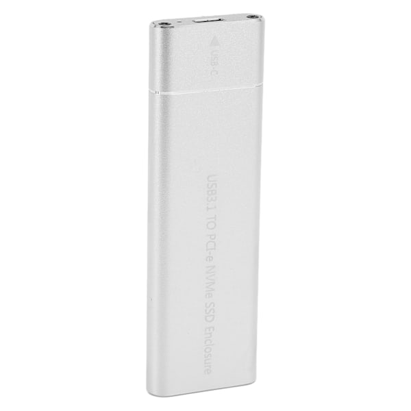 M.2 NVMe SSD-kapsling 10 Gbps 2 TB USB 3.1 Typ C UASP-protokoll Typ C SSD-kapsling för 2230 2242 2260 2280 SSD Silver OTG-kabel
