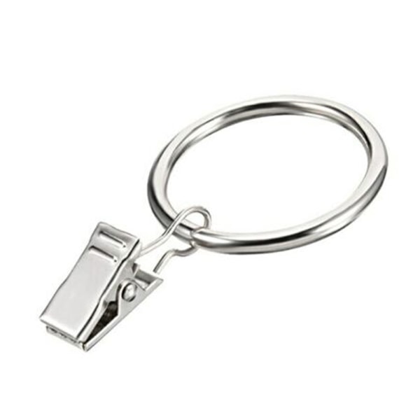 Gardinklemmer - Metal Gardinstang - Voile Net Ringkroge Silver 1PC