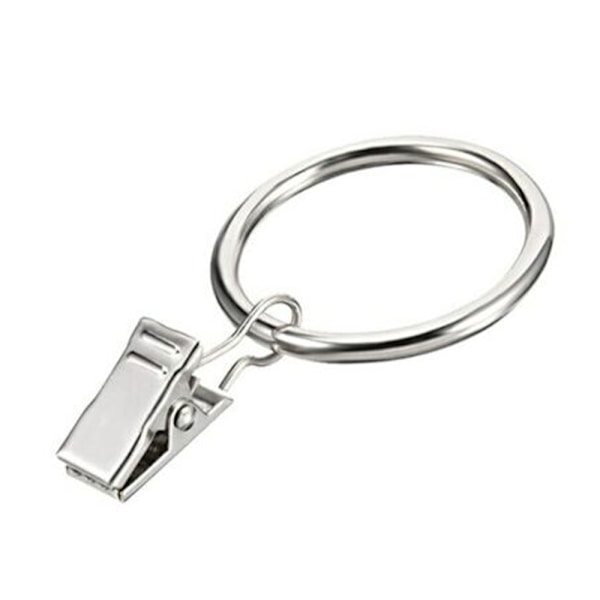 Gardinklemmer - Metall Gardinstang - Voile Net Ringkroker Silver 10PCS