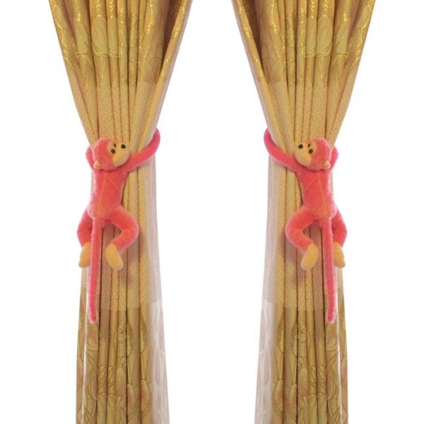 Monkey Pattern Nursery Gardinkroge, 2 stk