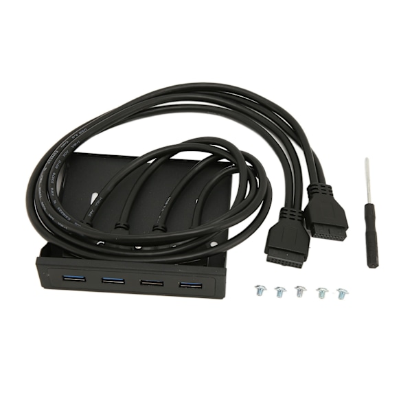 USB Frontpanel 4 Portar USB 3.0 Dubbel 19 Pin Stabil Överföring Stöd Hot Plug 3.5 Tum Frontpanel för Datorchassi