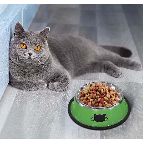 3 Dele Katteskål Skridsikker Kattemadsskål Katte Madskål Katte Vand