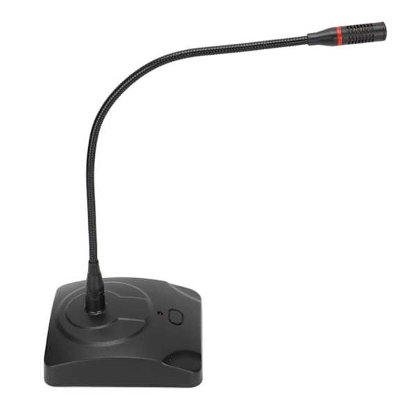 Bordsmikrofon med svanhals, 6,35 mm kabel, svanhalsmikrofon med ljus för konferenser och sändningsinspelning
