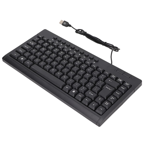 Mini Tangentbord Hemmakontor Skrivbordsdator Laptop 95 Tangenter Svart Mini Trådbundet USB Enkelt Litet TangentbordEngelska