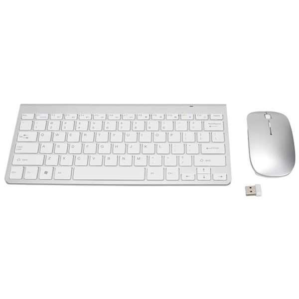 Trådløs Keyboard og Mus Combo, Følsom, Støjsvag, Justerbar DPI, Ergonomisk Design, USB-modtager