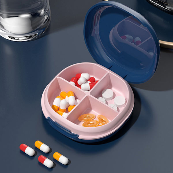 Mini Ugentlig Tablet Pilleboks Opbevaringsholder Vandafvisende Medicin