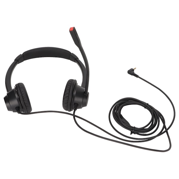 2,5 mm Kontor Headset Dobbelt Øre Telefon Hovedtelefon med Støjreducerende Mikrofon til Telefonsalg Hospitaler Banker