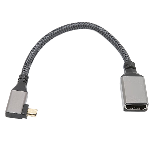 HD Multimedia Interface -kaapeli 4K 60Hz Uros-Naaras Micro-HD Multimedia Interface -kaapeli PC-kameralle Projektori Oikea 0,2 metriä / 7,87 tuumaa