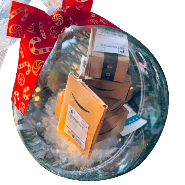 Minipaket prydnad, jul liten expresslåda prydnad