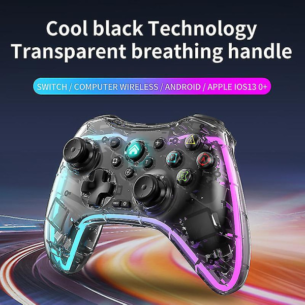 Hasacool Switch Pro-kontrollere for Nintendo Switch/Switch Lite/OLED, Trådløs Switch-kontroller Gamepad Joystick med Turbo/presis bevegelseskontroll/vibrasjon