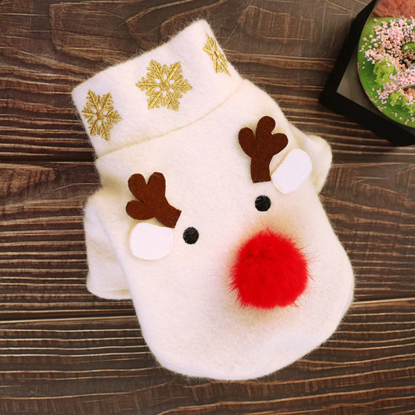 Husdyrkjole Hund Tøj Elg Mønster Jul Kostume Åndbar Hund