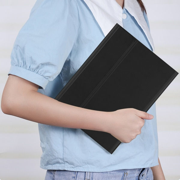 CQBB Kompatibelt iPad-tastatur med pennetui All-inclusive-cover-ipad/Air4/10.9 Sort Almindelig