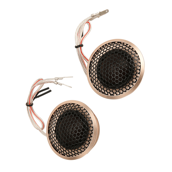 2 stk. Bil Tweeter 25mm 150W Rose Gull Metall Aluminium 2-veis System Mikro Dome Bil Tweeters for Bil