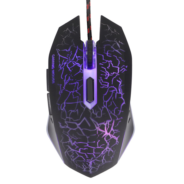 Kablet Gaming Mus USB Port Ergonomisk 3200 DPI Justerbar RGB Optisk Datatilbehør Svart