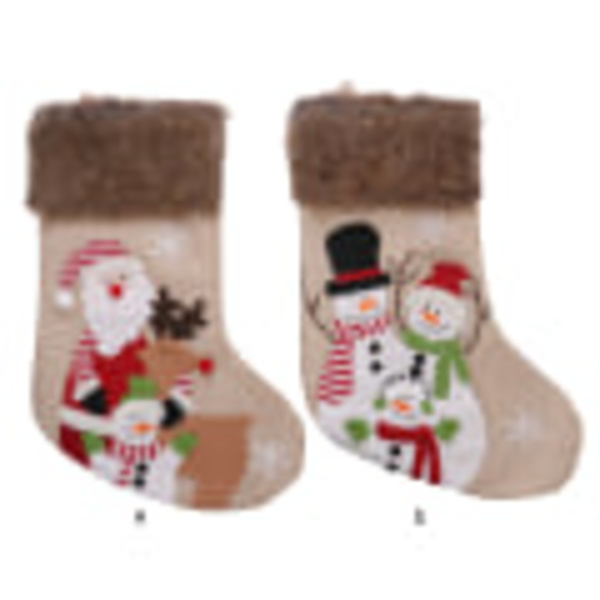 Julstrumpa dekoration Öppen spis Xmas Presentpåse Bärbar Snowman
