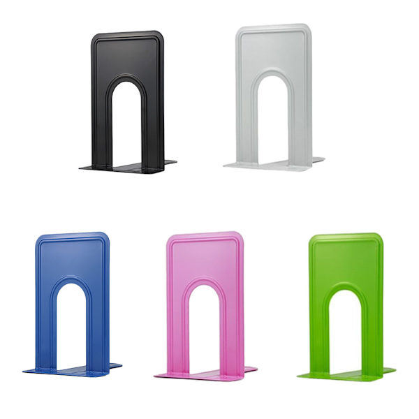 1/2 2x halkfri metall bokstödsfäste Enkel åtkomst till böcker med White (medium) 1Set