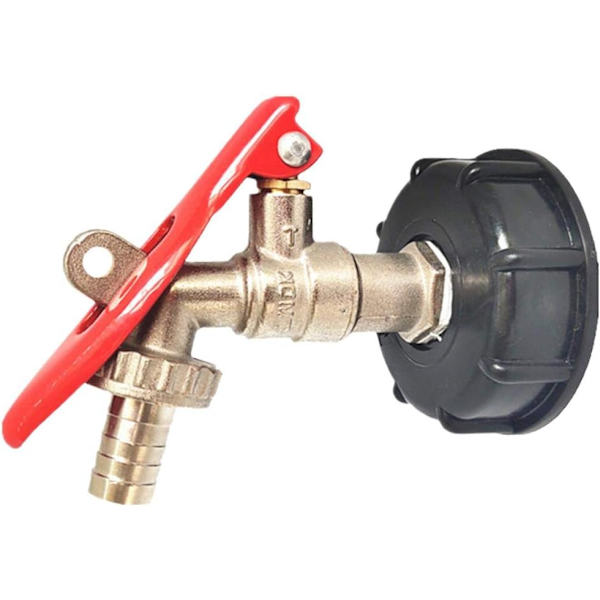 IBC-tankadapter, S60X6 Låsbar IBC-tankavloppsadapter till mässing