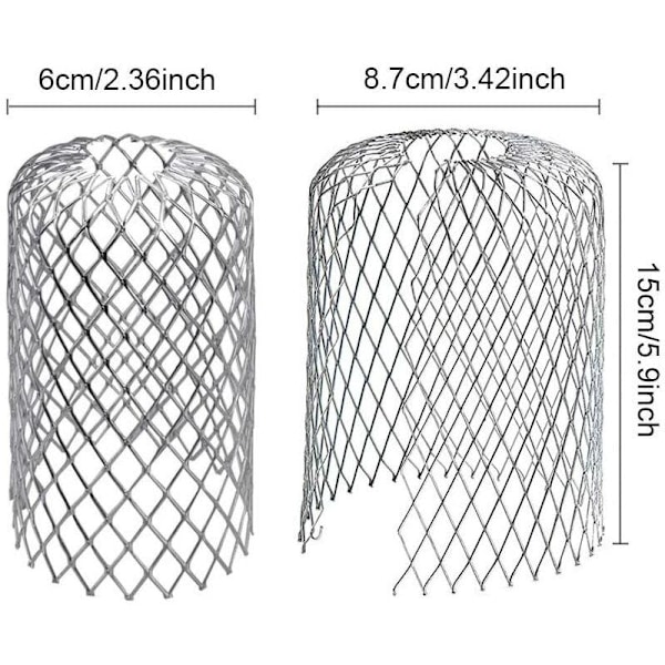 6 stykker aluminium tagrenderfiltre Tagrendebeskyttere Metal tagrendebeskyttere Bladfang til hus, tagudhæng, grøft, afløb