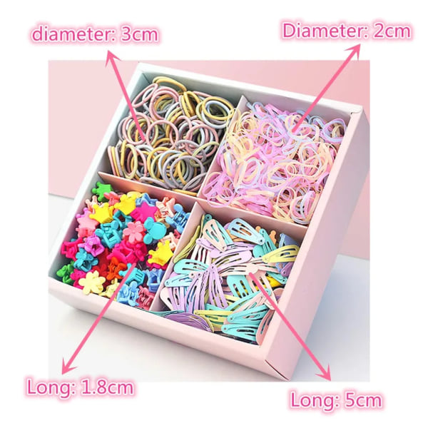 1140-Pack Baby Pannband & Barrettes - Multicolor Small