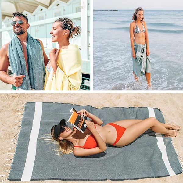Strandhandduk i bomull 100 x 200 cm - Originalex kvalitet - Orientaliskt bastutyg, picknickmatta, resefilt, strandhandduk, strandhandduk för kvinnor