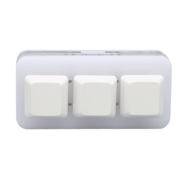 USB 3-knappers Mini Tastatur RGB LED Bakgrunnsbelysning Støtter Hot Swap OSU HID Makro Programmering Tastatur for Windows for OS X for Linux Hvit