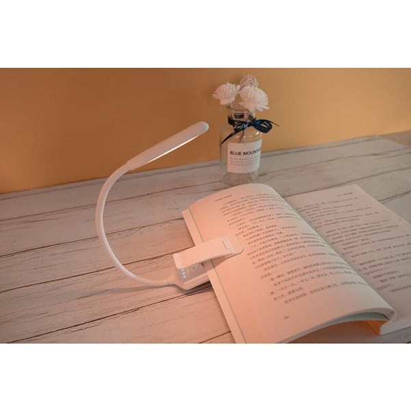 Øyebeskyttelse boklampe Hvit LED lesebok klipp natt mini nattlys, e-leser, reise, for lesing, belysning