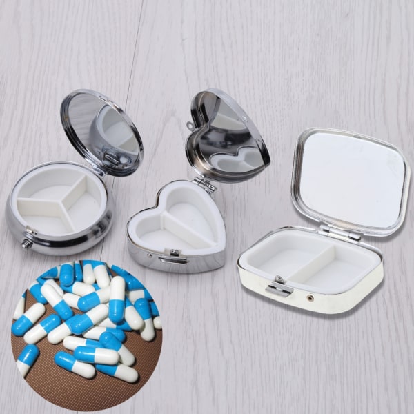 för Pill Organizers Daglig medicin Vitaminförvaring för case med 2/3 fack för tablettlåda för tablett Vita null - C