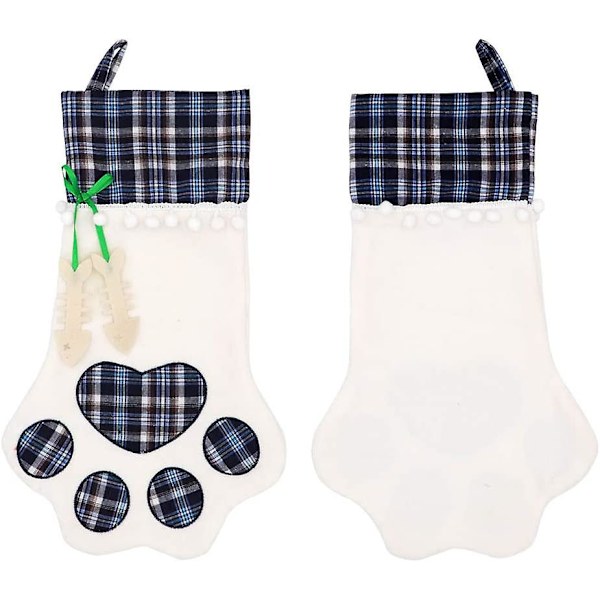 Strumpa Hängande Julstrumpa Med Stor Paw Julgran 8 x 11 tum