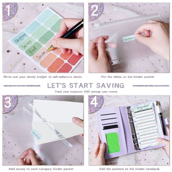 A6 Budjettikansio Budget Organizer LILA Purple