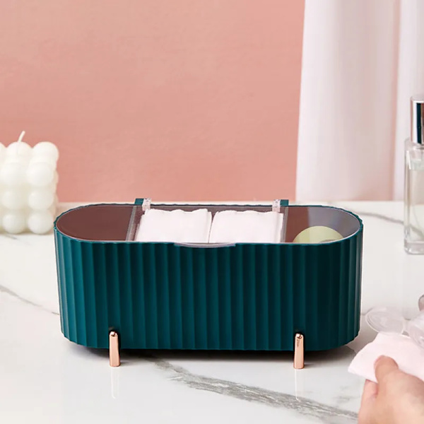 Sminkeboks for skrivebord Støvtett green