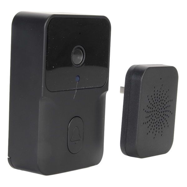 WIFI Video Dørklokke HD 1080P IR Nattesyn Fjernbetjent Visuel Intercom Dørklokke til Hjemmet Sort
