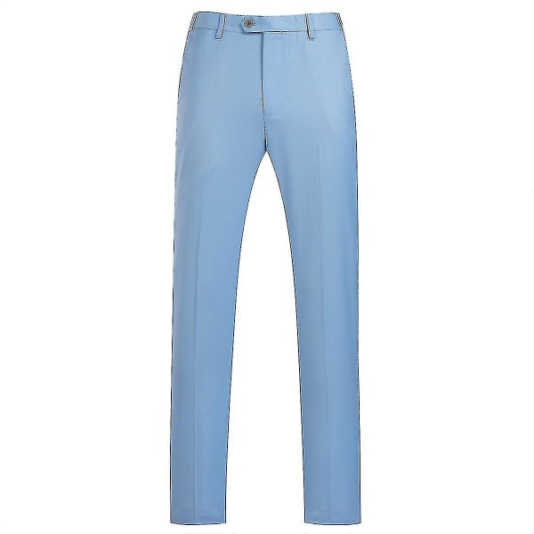 Kostym för män Business Casual 3-delad kostym blazerbyxor Väst 9 färger Z Light Blue 3XL