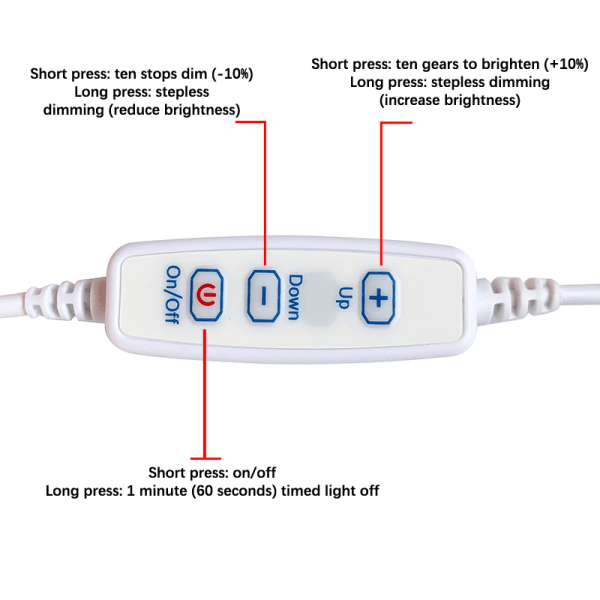 DC 5V dimbara LED-chips SMD LED-lampa DIY Light Justerbar LED A15