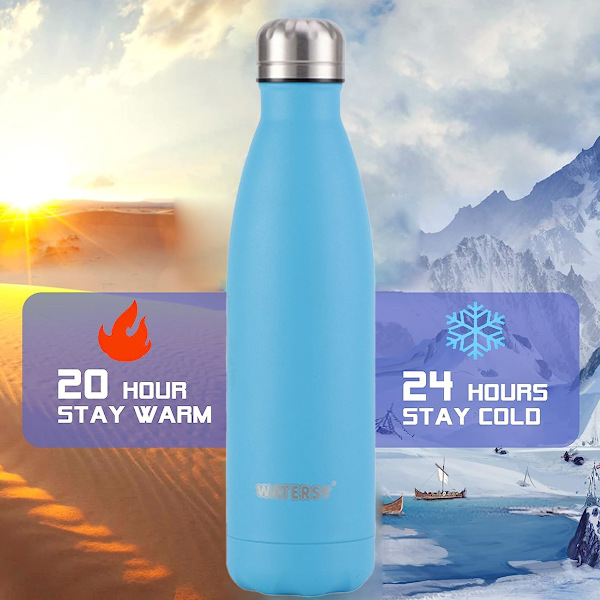 Rustfri vannflaske 500ml, egnet for kullsyre