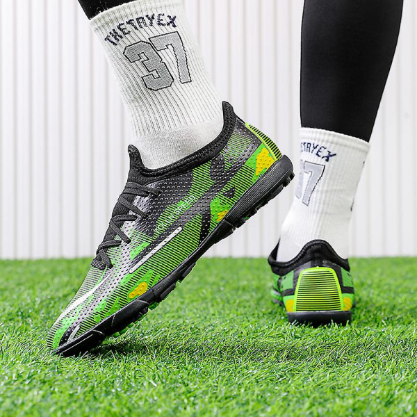 Fotbollsskor för män Halkfria fotbollsskor för herr Gräs Fotbollssneakers 2K23001-1 Green 35