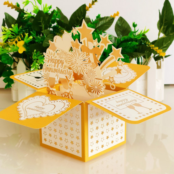 2 kpl Kolmiulotteinen paperiveistävä koristelaatikko Joulu Ystävänpäivä Syntymäpäivä kukka Luovat onnittelukortit