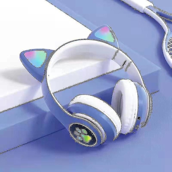 Langattomat Bluetooth-kuulokkeet Cat Ear Headset LED-valolla