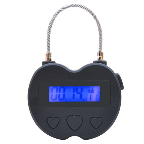 Smart Time Lock LCD-skærm Time Lock SORT Black