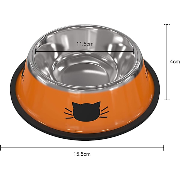 3 Dele Katteskål Skridsikker Kattemadsskål Katte Madskål Katte Vand