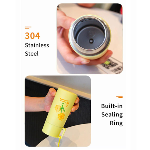 150 ml mini termosmugg termisk vannflaske med stropp Bærbar lekkasikkert vannflaske rustfritt stål vakuumflasker flaske for reiser utendørs treningsstudio Green