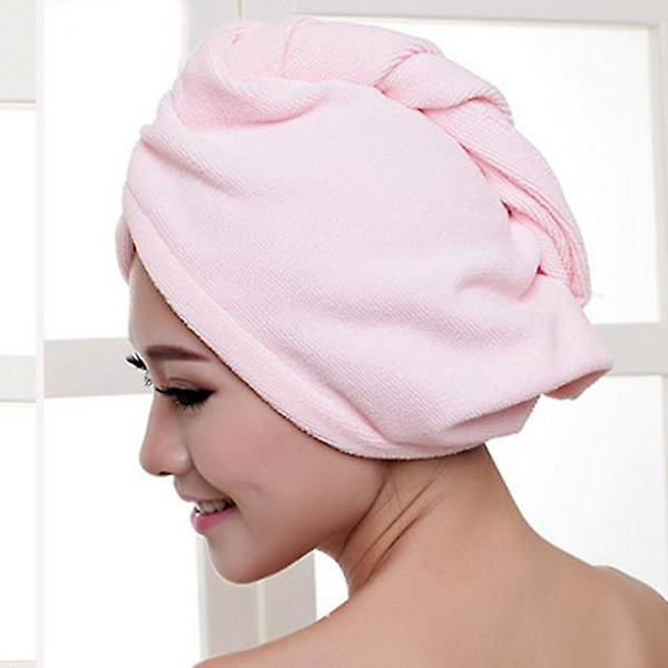 Mikrokuituhiukset pyyhkeet kylvyn jälkeen Pink
