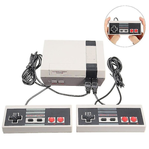 Retro TV Mini Underholdning Spilkonsol 620 Klassiske TV-spil Hånd US plug-2Button