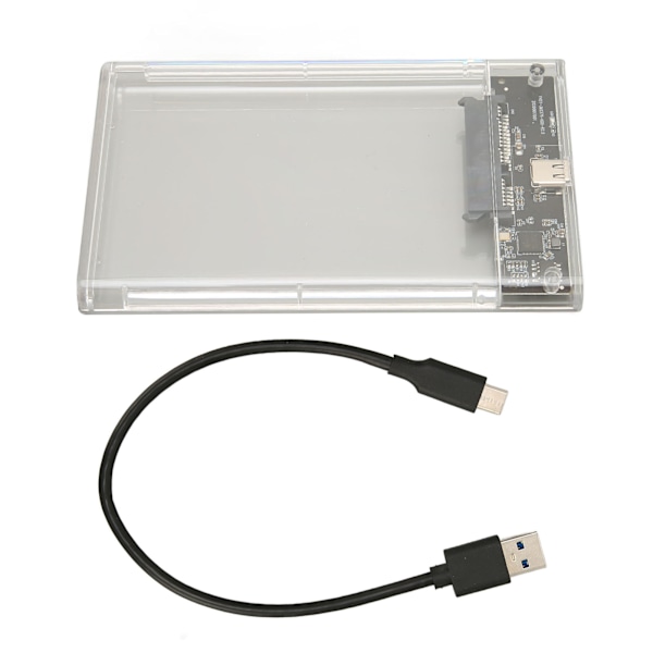 2.5in Hårddiskkabinett Snabb Överföring 5Gbps Reptåligt Externt HDD Fodral Adapter för 2.5tum SATA Hårddiskar SSD