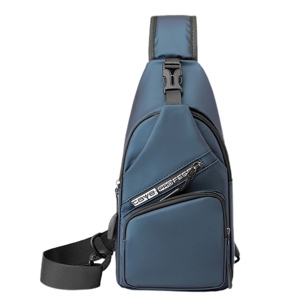 Bröstväska USB uppladdningsbar ryggsäck anti-stänk resa liten
